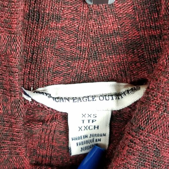 American Eagle Dress Womens XXS Brown Turtleneck Sweater Open-Back Knee Length - Picture 5 of 11